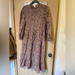 Universal Threads Long Floral Dress with Sleeves